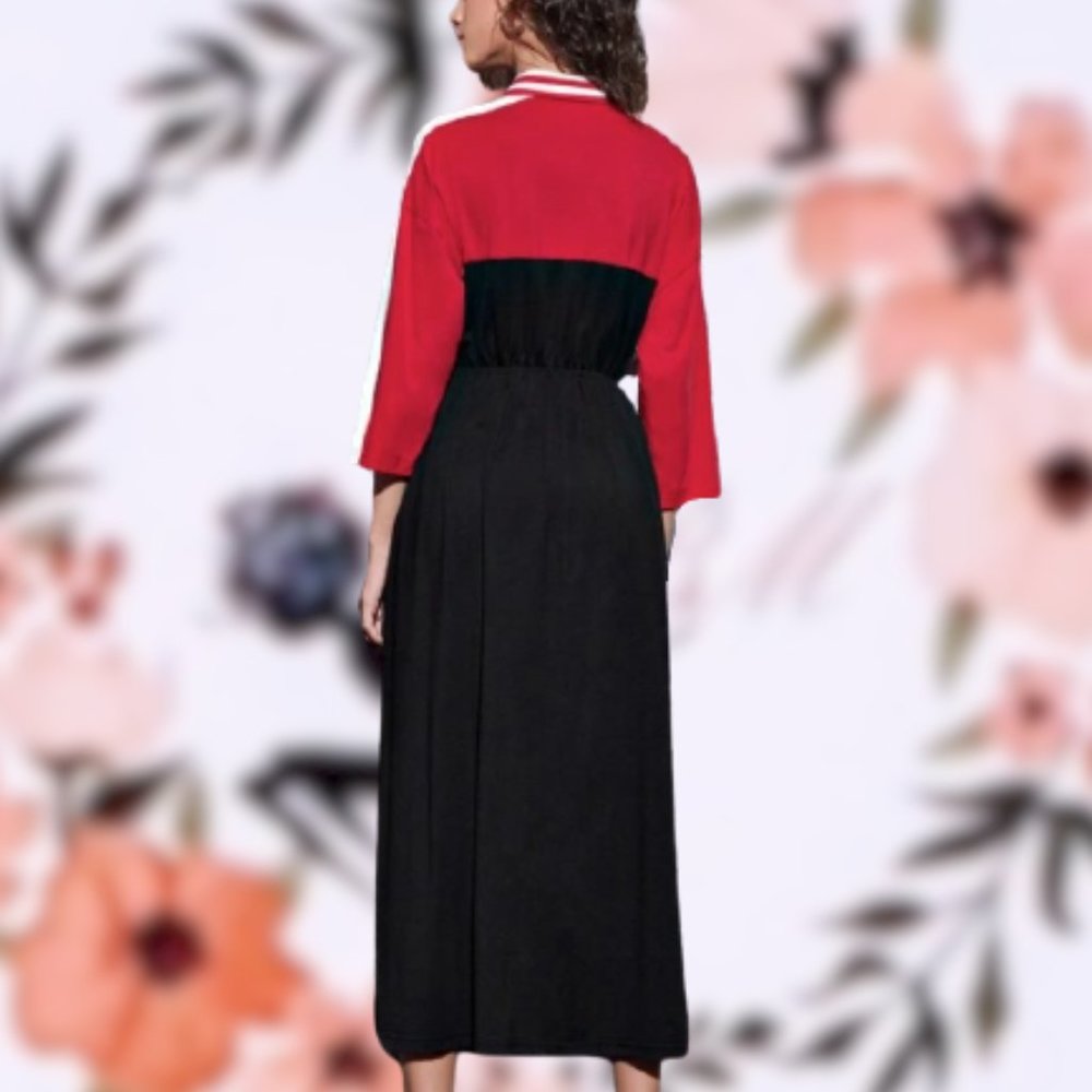 🎉HP*Last One*🆕 Sporty Color-block Polo Shirt Dress M - Picture 9 of 9